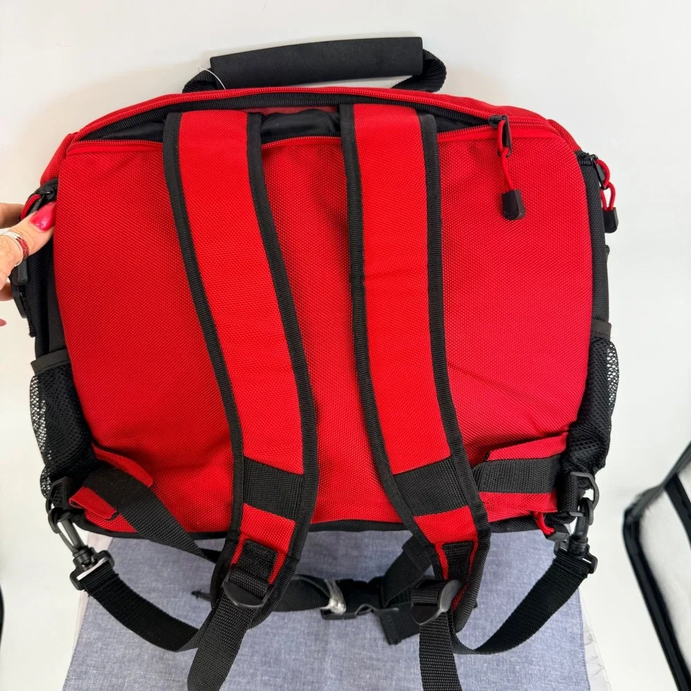 Marlboro Gear Backpack Cooler Red Black Eat Ride Sleep‎ 2004 Travel Utility Vtg